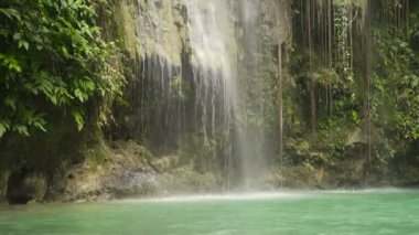 Güzel tropik şelale. Filipinler Cebu Adası.