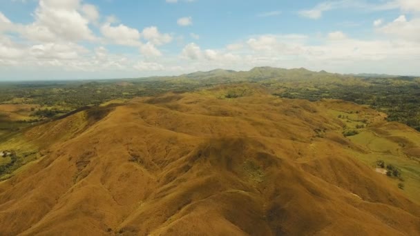 Kuperade landskapet på Bohol island, Filippinerna. — Stockvideo
