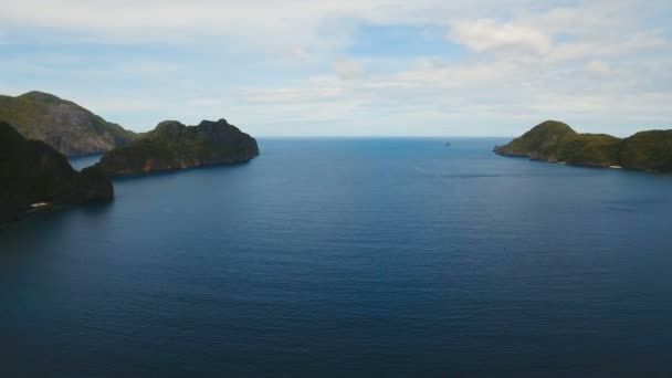 Τροπικά νησιά, αεροφωτογραφία. El Nido — Αρχείο Βίντεο