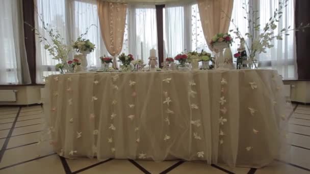 Salle de banquet festive . — Video