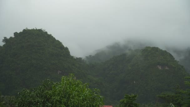 高山上的雾. — 图库视频影像