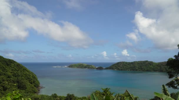 Tropisk lagun, havet, stranden. Tropisk ö. Catanduanes, Filippinerna. — Stockvideo