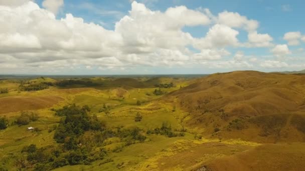 Paisagem montanhosa na ilha de Bohol, Filipinas . — Vídeo de Stock