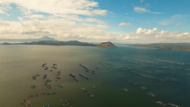 タガイタイ、フィリピン ・ タール火山. — ストック動画