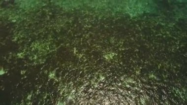 Hava güzel bir plaj tropikal bir adada görüntüleyin. Filipinler, Anda alan.