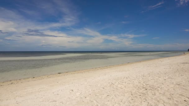 Güzel plaj tropikal adada. Filipinler, Bohol. — Stok video