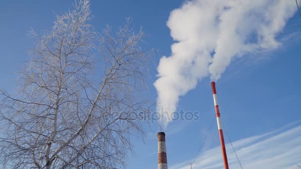 Tepelné elektrárny, kotelny. — Stock video