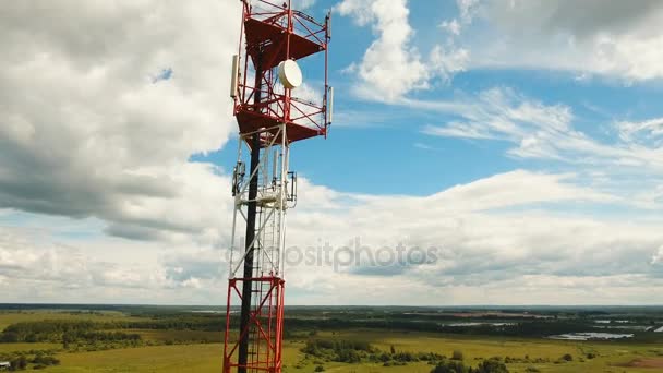 Telefon wieża sygnalizacyjna — Wideo stockowe