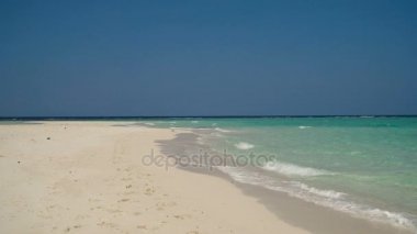 güzel bir plaj tropikal adada.