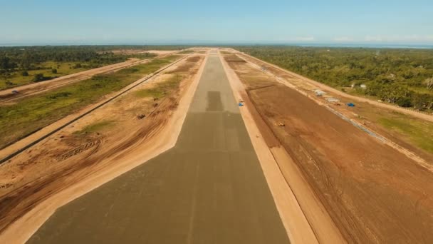 Construcción de una nueva terminal aeroportuaria.Filipinas, Bohol, Panglao . — Vídeo de stock