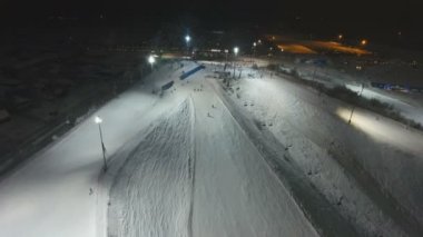 Gece Kayak Merkezi. Havadan görünümü.