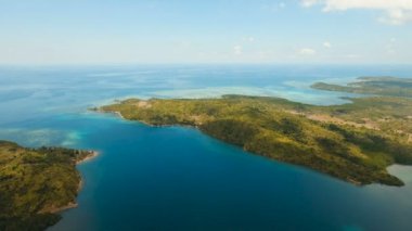 Hava güzel deniz manzarası görüntüleyin. Busuanga, Palawan, Filipinler.