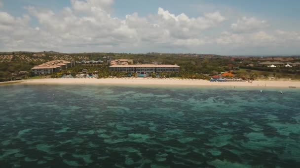 Vista aérea hermosa playa, Bali . — Vídeo de stock