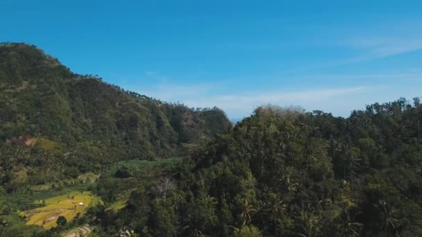 Krajobrazy górskie i wieś Bali, Indonezja. — Wideo stockowe
