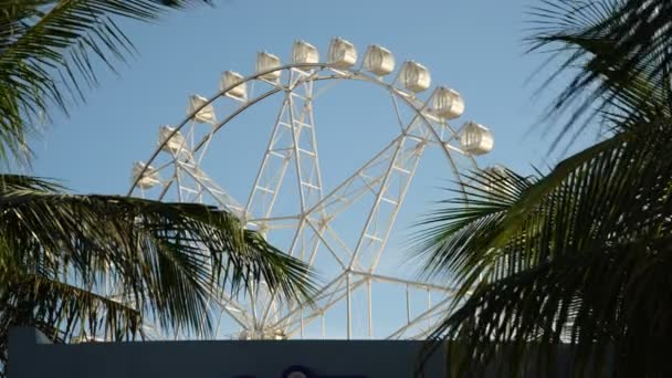 Riesenrad im Freizeitpark. — Stockvideo