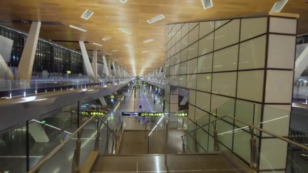 Internationale luchthaven in Doha, Qatar — Stockvideo