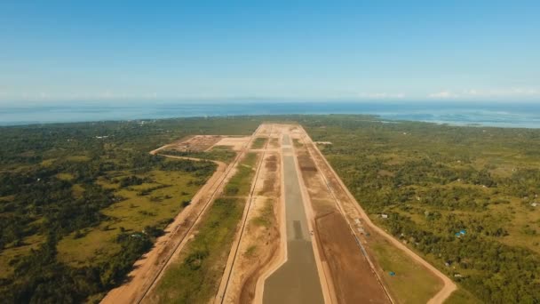 Construcción de una nueva terminal aeroportuaria.Filipinas, Bohol, Panglao . — Vídeo de stock