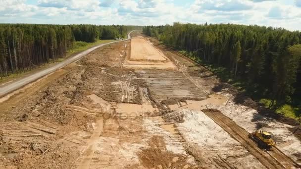 Výstavba nové silnice. — Stock video