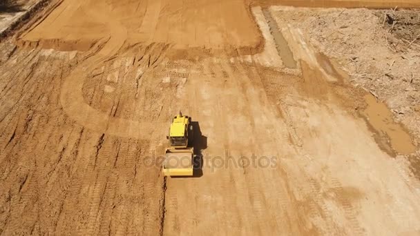 Construction of a new road. — Stock Video