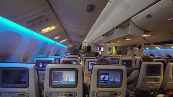 Intérieur de l'avion de passagers . — Video