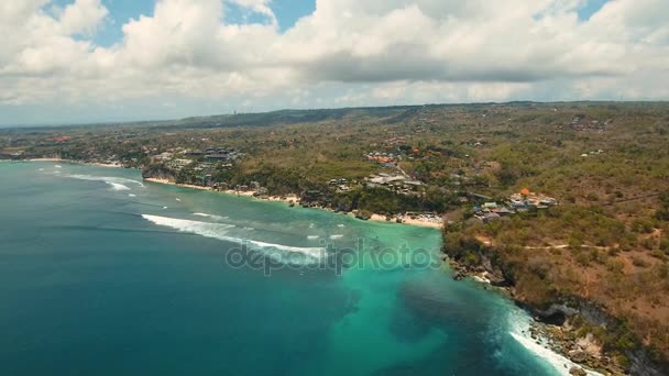 Antenne bekijken strand, Bali. — Stockvideo