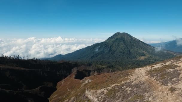 Bergslandskap Jawa ön, Indonesien. — Stockvideo