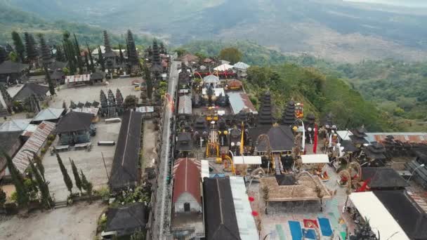 Templo hindú en la isla de Bali.Ulun Danu Batur . — Vídeos de Stock