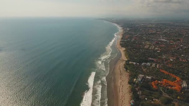 Vue aérienne belle plage, Bali, Kuta.