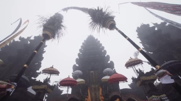 Bali 'deki Hindu tapınağı. — Stok video