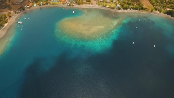 Koraalrif Atoll, Bali. — Stockvideo