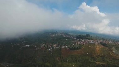 Endonezya, Bali, tarım arazileri olan dağ manzarası