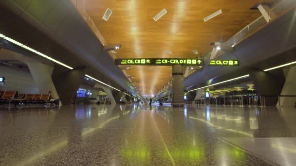 Aeroporto internacional em Doha, Qatar — Vídeo de Stock