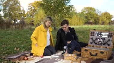 Aile parkta piknik yapıyor..