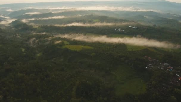 Вид на горный пейзаж. Бали — стоковое видео