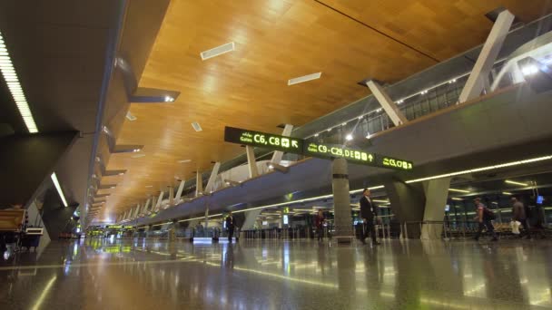 Aeroporto internacional em Doha, Qatar. Gráfico do filme . — Vídeo de Stock