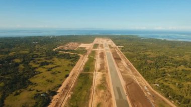 Yeni bir Havaalanı terminal inşaatı. Filipinler, Bohol, Panglao.