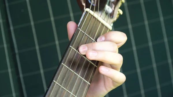 Girl playing the guitar — Stock Photo, Image