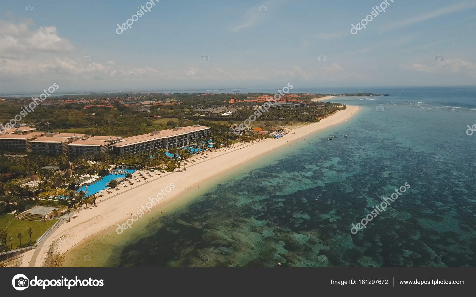 антенна посмотреть красивый пляж бали стоковое фото