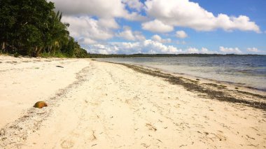 Tropik bir adada kumsal. Filipinler, Siargao.