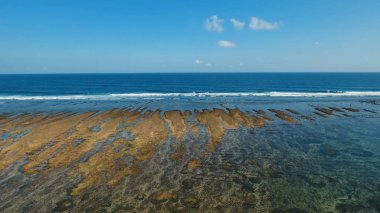 Su yüzeyi hava görüntüsü. Bali..