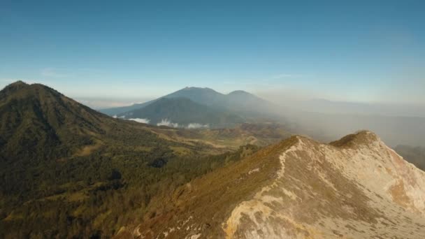 Horská krajina Jawa ostrov, Indonésie. — Stock video