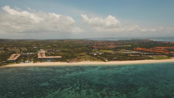 Vista aérea bela praia, Bali . — Vídeo de Stock
