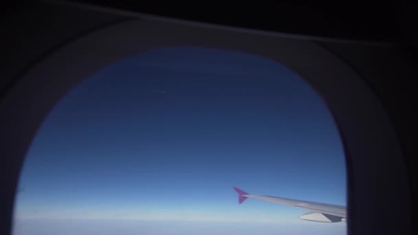 风景从飞机窗口在山. — 图库视频影像