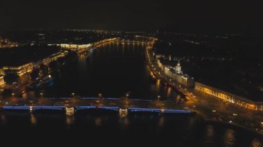 Gece şehir aydınlatma ile