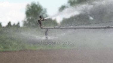 Tarım arazisindeki sulama sistemi.