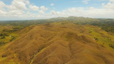 Dağlık manzara Bohol Adası, Filipinler.