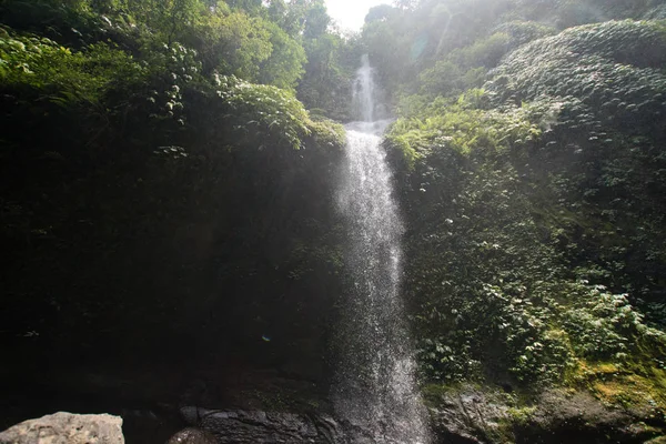 Schöner tropischer Wasserfall. Bali, Indonesien. — Stockfoto