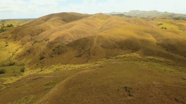 Paesaggio collinare sull'isola di Bohol, Filippine . — Video Stock