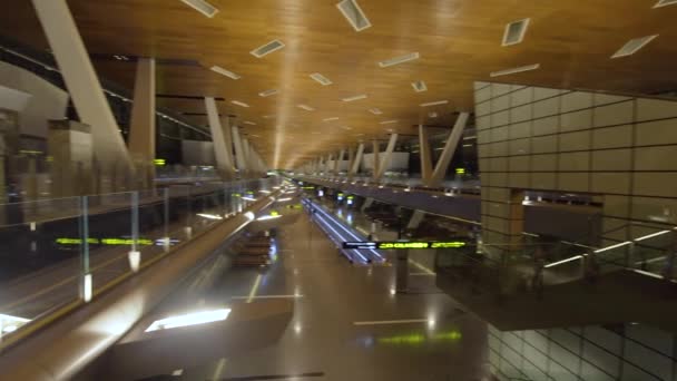 Internationale luchthaven in Doha, Qatar — Stockvideo