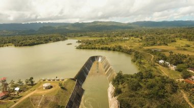 Havadan görünümü Baraj Gölü, Bohol, Filipinler.